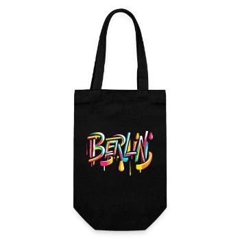 Berlin Graffiti - Gift Bag for Bottles - black - Front