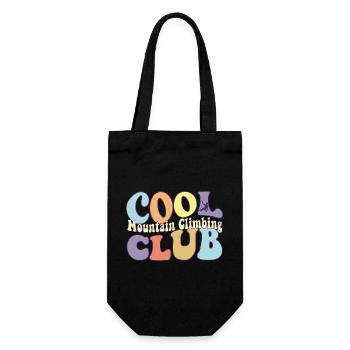 Cool Mountain Climbing Club Hiking Squad Rock - Geschenkbeutel für Flaschen - Schwarz - Vorne