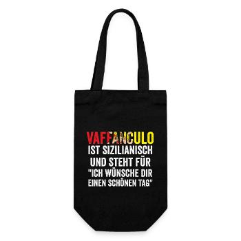 Sizilianer Sizilianisch Sizilien - Geschenkbeutel für Flaschen - Schwarz - Vorne