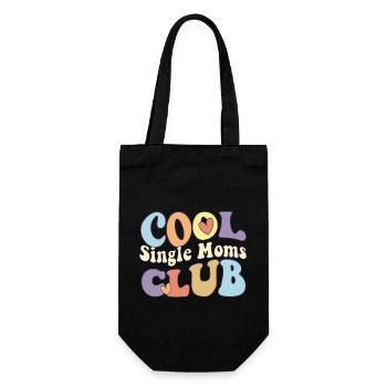 Cool Single Moms Club Newly Divorce Single Parent - Gift Bag for Bottles - black - Front