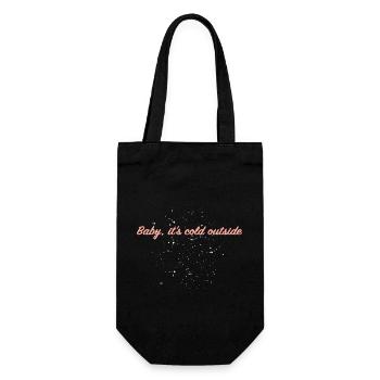 Baby, it's cold outside - Gift Bag for Bottles - black - Front