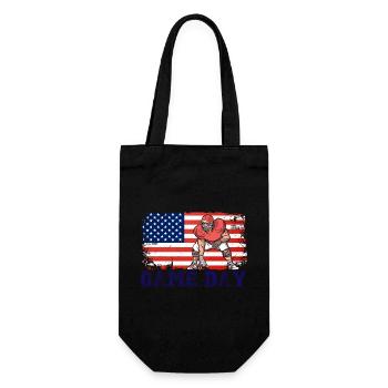 Saison de football le jour du match pour Patriot avec le drapeau des États-Unis - Sac à bouteille - noir - Devant