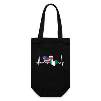 Awesome Nigerian American Heartbeat Nigerian - Geschenkbeutel für Flaschen - Schwarz - Vorne