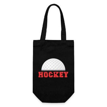 Field Hockey Hockey Player Hockey Ball - Gift Bag for Bottles - black - Front