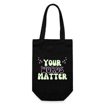 Speech Therapy Your Words Matter - Gift Bag for Bottles - black - Front