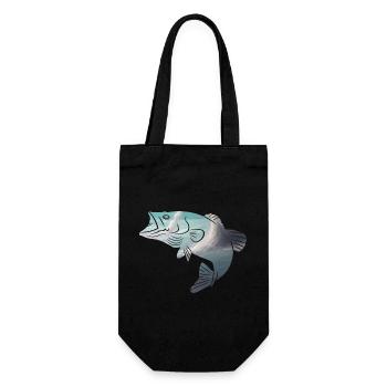 Pêche, pêche, hameçons, pêcheurs, pêche - Sac à bouteille - noir - Devant
