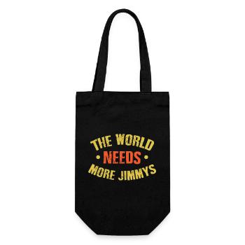 Die Welt braucht mehr Jimmys - Geschenkbeutel für Flaschen - Schwarz - Vorne