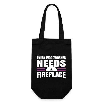 gift present idea funny quote love wood - Geschenkbeutel für Flaschen - Schwarz - Vorne