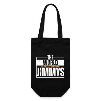 Die Welt braucht mehr Jimmys - Geschenkbeutel für Flaschen - Schwarz - Vorne