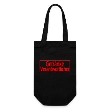 GetränkeVerantwortlicher - Geschenkbeutel für Flaschen - Schwarz - Vorne