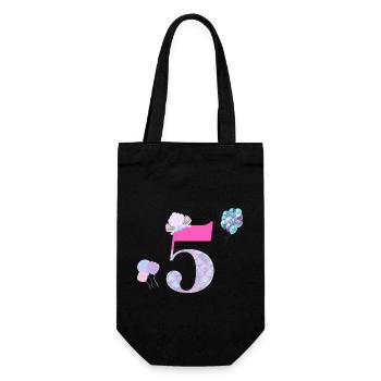 5e anniversaire sirène - Sac à bouteille - noir - Devant