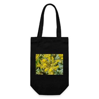 Goldmoos-Mauerpfeffer auch Moos-Mauerpfeffer Sedum acre - Geschenkbeutel für Flaschen - Schwarz - Vorne