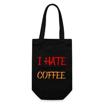 Je déteste quand je manque de café - Sac à bouteille - noir - Devant