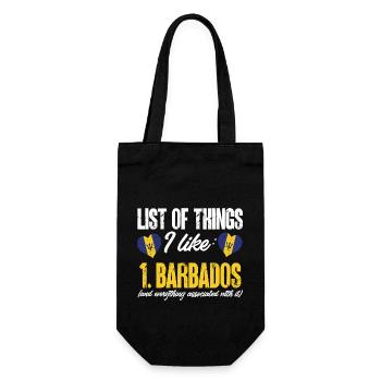 Barbados flag Barbadian bayan - Gift Bag for Bottles - black - Front