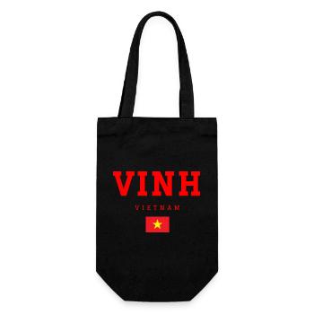 Vinh Vietnam - Geschenkbeutel für Flaschen - Schwarz - Vorne