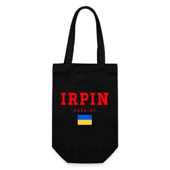 Irpin Ukraine - Geschenkbeutel für Flaschen - Schwarz - Vorne