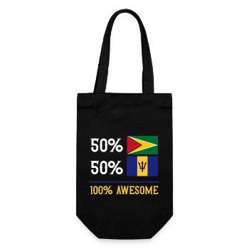 Barbados flag Barbadian bayan - Gift Bag for Bottles - black - Front