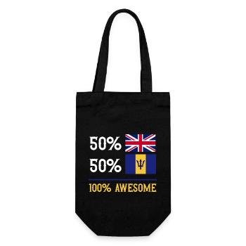 Barbados Flagge Barbadier Bajan - Geschenkbeutel für Flaschen - Schwarz - Vorne