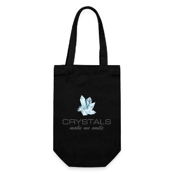Les cristaux me font sourire - Sac à bouteille - noir - Devant