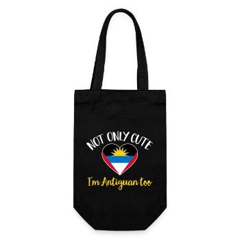 Flag of Antigua and Barbuda - Gift Bag for Bottles - black - Front
