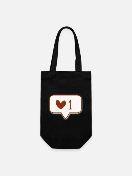 fishing for hearts - Geschenkbeutel für Flaschen - Schwarz