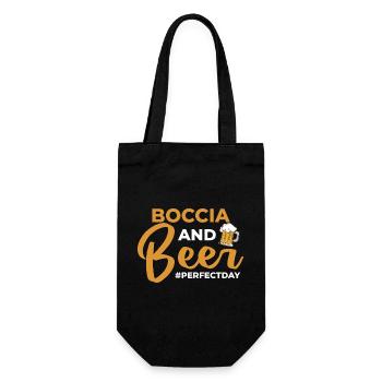 Boccia and Beer perfectday Boccia - Geschenkbeutel für Flaschen - Schwarz - Vorne