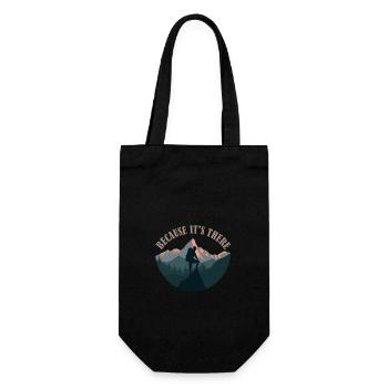 Because it's there, Hiker Because it's there, Hiker - Gift Bag for Bottles - black - Front