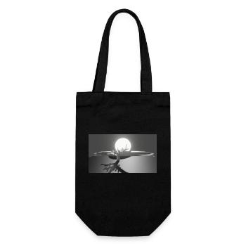 Sonne und Baum - Geschenkbeutel für Flaschen - Schwarz - Vorne