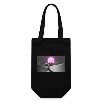 Sonne und Baum - Geschenkbeutel für Flaschen - Schwarz - Vorne