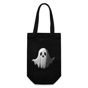 Haunted Face: Our Ghostly Design - Gift Bag for Bottles - black - Front