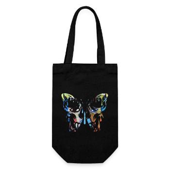 Tattoo Butterfly Nature Butterflies Cute Summer Cocoon - Gift Bag for Bottles - black - Front