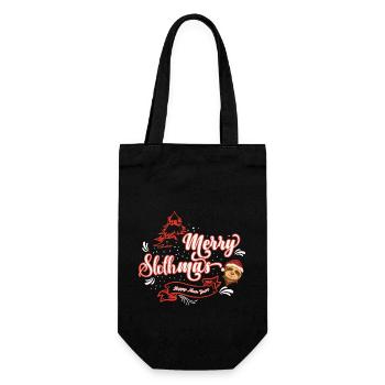 L’amant paresseux drôle de Noël de Merry Slothma - Sac à bouteille - noir - Devant