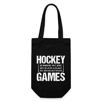 Hockey Is Where We Live Player Field Hockey - Geschenkbeutel für Flaschen - Schwarz - Vorne