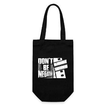 Don't Be Negative Camera Photography - Geschenkbeutel für Flaschen - Schwarz - Vorne