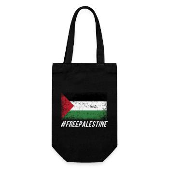 FREE PALESTINE - Gift Bag for Bottles - black - Front