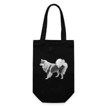 Finnischer Lapphund sh - Geschenkbeutel für Flaschen - Schwarz - Vorne