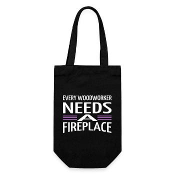 geek the carpenters forest work humor - Gift Bag for Bottles - black - Front