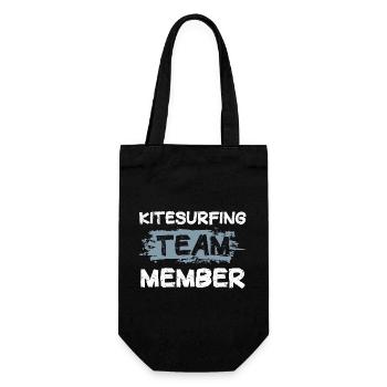 Kitesurfing Team - Geschenkbeutel für Flaschen - Schwarz - Vorne