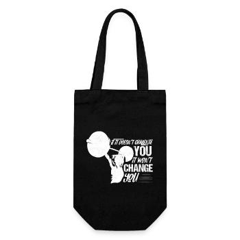 If It Doesn't Challenge You Workout Training Weigh - Gift Bag for Bottles - black - Front