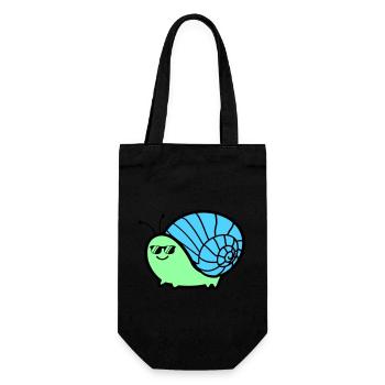 Escargot Cool - Sac à bouteille - noir - Devant