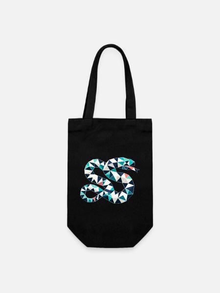 Schlange // snake - Geschenkbeutel für Flaschen - Schwarz