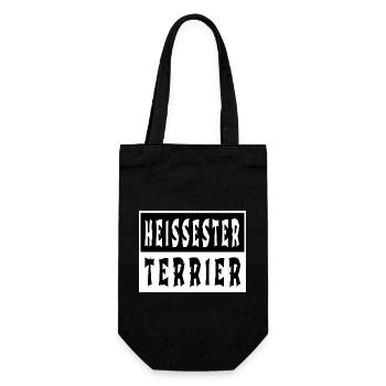 geek statement haustier schäferhund spruch lustig - Geschenkbeutel für Flaschen - Schwarz - Vorne