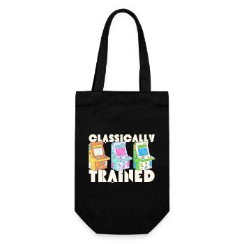 Retro Arcade Gaming Classically Trained Gamer - Gift Bag for Bottles - black - Front