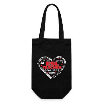 Teacher English Second Language Foreign Language - Gift Bag for Bottles - black - Front