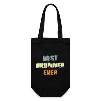 Bester Schlagzeuger - Geschenkbeutel für Flaschen - Schwarz - Vorne