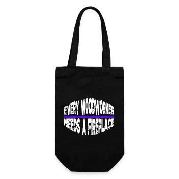 lumberjack birthday gift gift idea carpenter funny - Gift Bag for Bottles - black - Front