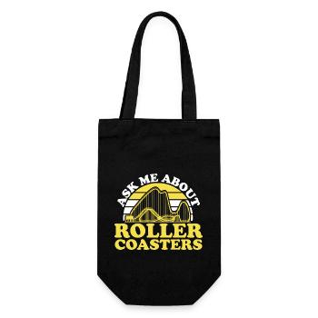Roller Coaster Roller Coaster Amusement Park - Gift Bag for Bottles - black - Front