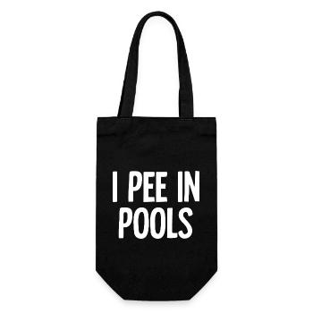 Je fais dans les piscines, blagues drôles, dictons sarcastiques - Sac à bouteille - noir - Devant