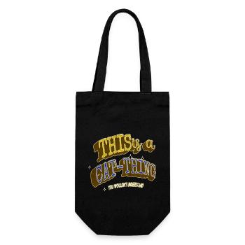 Cadeau de déclaration d’idée animal de compagnie chat humour - Sac à bouteille - noir - Devant
