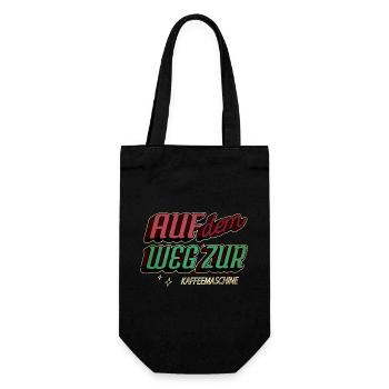 geburtstagsgeschenkidee montag lieben bürotasse - Geschenkbeutel für Flaschen - Schwarz - Vorne